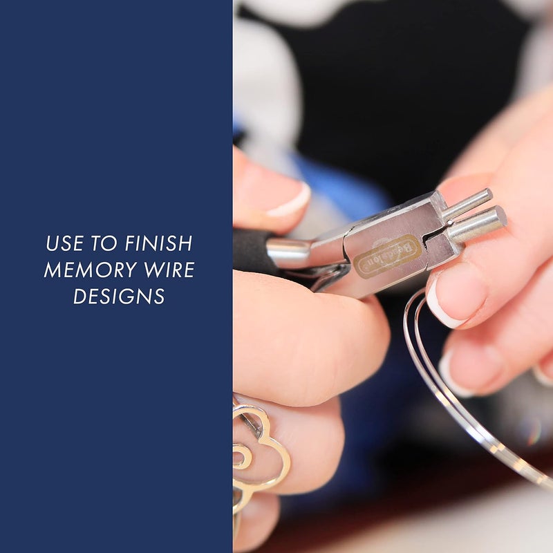 Beadalon Memory Wire Finishing Pliers, 2mm and 4 mm size - Wire Looping Jewelry Tool - Image 2